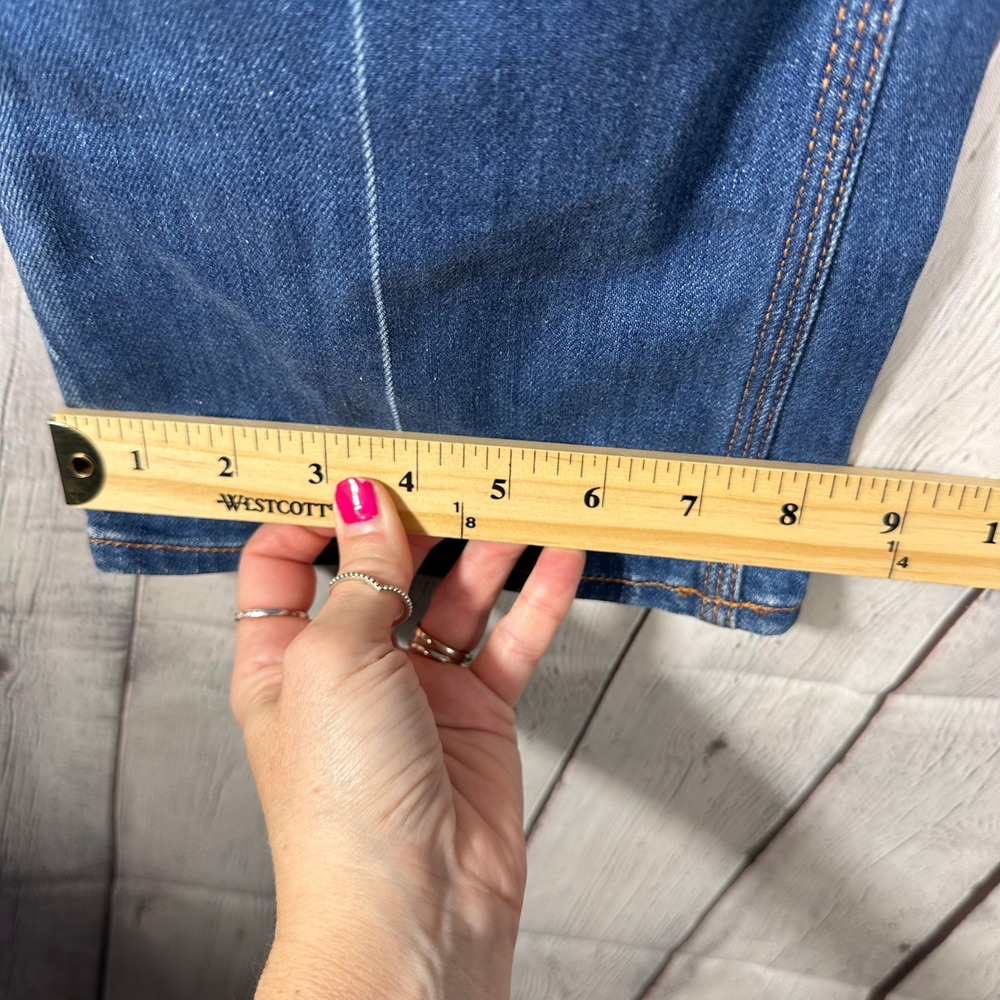 7 For All Mankind Blue Wide Leg Jeans - Picture 5 of 14